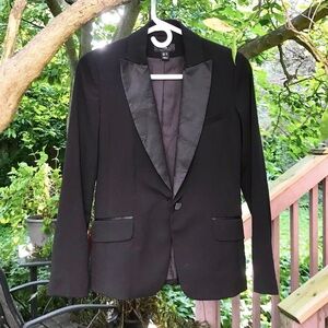 Black H&M Tuxedo Jacket w/ Satiny Lapels